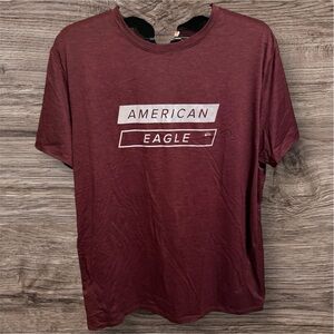 American Eagle Outfitters Men's Burgundy Tee